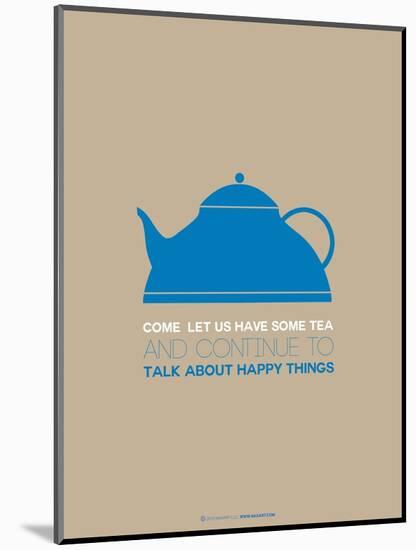 Tea Poster Blue-NaxArt-Mounted Art Print