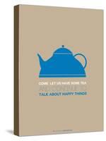 Tea Poster Blue-NaxArt-Stretched Canvas