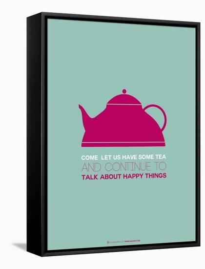 Tea Poster Pink-NaxArt-Framed Stretched Canvas