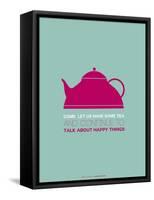 Tea Poster Pink-NaxArt-Framed Stretched Canvas