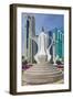 Tea Pot Sculpture, West Bay Central Financial District, Doha, Qatar, Middle East-Frank Fell-Framed Photographic Print