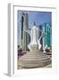 Tea Pot Sculpture, West Bay Central Financial District, Doha, Qatar, Middle East-Frank Fell-Framed Photographic Print