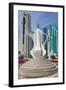 Tea Pot Sculpture, West Bay Central Financial District, Doha, Qatar, Middle East-Frank Fell-Framed Photographic Print