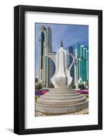 Tea Pot Sculpture, West Bay Central Financial District, Doha, Qatar, Middle East-Frank Fell-Framed Photographic Print