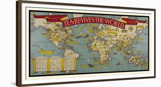 Tea Revives The World-Macdonald Gill-Framed Giclee Print