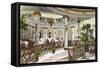 Tea Room, Fairmont Hotel, San Francisco, California-null-Framed Stretched Canvas