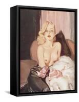 Tea Rose-David Wright-Framed Stretched Canvas