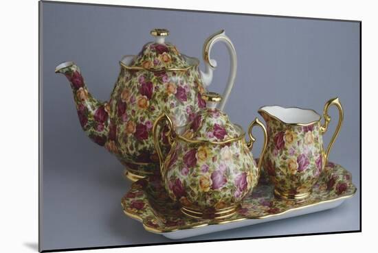 Tea Service, Old Country Roses Chintz Collection, Ceramic, Stoke-On-Trent, England-null-Mounted Giclee Print