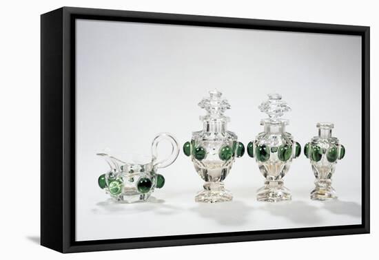 Tea Service Partially Engraved and Covered with Green Glass-Michael Dahl-Framed Stretched Canvas