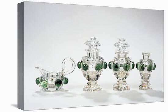 Tea Service Partially Engraved and Covered with Green Glass-Michael Dahl-Stretched Canvas