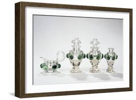 Tea Service Partially Engraved and Covered with Green Glass-Michael Dahl-Framed Giclee Print