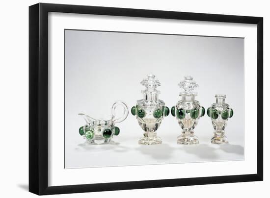 Tea Service Partially Engraved and Covered with Green Glass-Michael Dahl-Framed Giclee Print