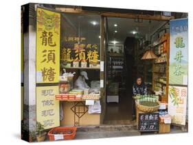 Tea Shop on Qinghefang Old Street in Wushan District of Hangzhou, Zhejiang Province, China-Kober Christian-Stretched Canvas