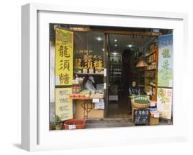 Tea Shop on Qinghefang Old Street in Wushan District of Hangzhou, Zhejiang Province, China-Kober Christian-Framed Photographic Print