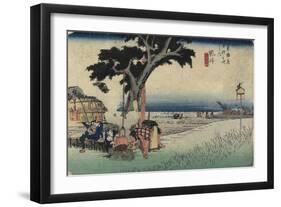 Tea Stall, Fukuroi, C. 1833-Utagawa Hiroshige-Framed Giclee Print