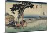 Tea Stall, Fukuroi, C. 1833-Utagawa Hiroshige-Mounted Giclee Print