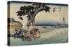 Tea Stall, Fukuroi, C. 1833-Utagawa Hiroshige-Stretched Canvas