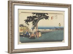 Tea Stall, Fukuroi, C. 1833-Utagawa Hiroshige-Framed Giclee Print