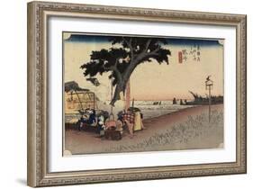 Tea Stall, Fukuroi, C. 1833-Utagawa Hiroshige-Framed Giclee Print