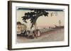 Tea Stall, Fukuroi, C. 1833-Utagawa Hiroshige-Framed Giclee Print