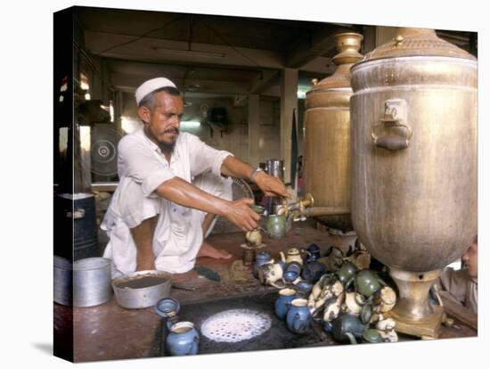 Tea Stall, Peshawar, North West Frontier Province, Pakistan-Doug Traverso-Stretched Canvas