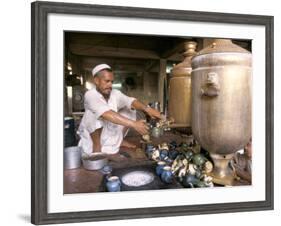 Tea Stall, Peshawar, North West Frontier Province, Pakistan-Doug Traverso-Framed Photographic Print