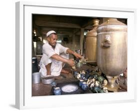 Tea Stall, Peshawar, North West Frontier Province, Pakistan-Doug Traverso-Framed Photographic Print