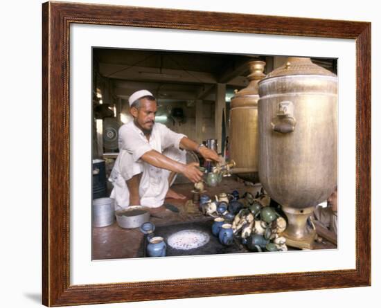 Tea Stall, Peshawar, North West Frontier Province, Pakistan-Doug Traverso-Framed Photographic Print