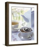 Tea Strainer on Cup of Tea-Jean Francois Hamon-Framed Photographic Print