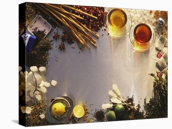 Tea, Tea Leaves, Spices, Sugar Crystals, Lemons and Limes-Peter Rees-Stretched Canvas