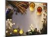 Tea, Tea Leaves, Spices, Sugar Crystals, Lemons and Limes-Peter Rees-Mounted Photographic Print