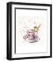 Tea Time (Eastern Yellow Robin)-Sillier than Sally-Framed Art Print