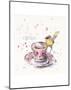 Tea Time (Eastern Yellow Robin)-Sillier than Sally-Mounted Art Print