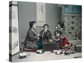 Tea Time in Japan, C. 1900-null-Stretched Canvas