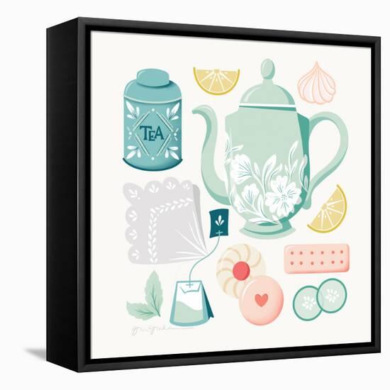 Tea Time IV-Gia Graham-Framed Stretched Canvas