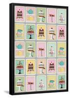 Tea Time - Vintage Style Italian Poster Collage-null-Framed Poster