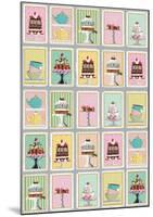 Tea Time - Vintage Style Italian Poster Collage-null-Mounted Poster