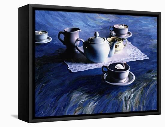 Tea Time with Gordy, 1998-Ellen Golla-Framed Stretched Canvas
