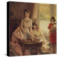 Tea Time-Albert Lynch-Stretched Canvas