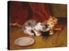 Tea-Time-Alphonse Marie de Neuville-Stretched Canvas