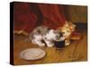 Tea-Time-Alphonse Marie de Neuville-Stretched Canvas