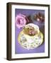 Tea with Rosebuds in Romantic Cup-Michael Paul-Framed Photographic Print
