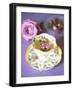 Tea with Rosebuds in Romantic Cup-Michael Paul-Framed Photographic Print