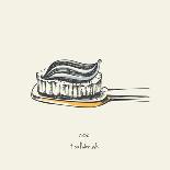 7:02 Toothbrush - Drawing-teacept-Art Print