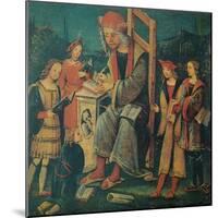 Teacher in the Chair with His Pupils-Amico Aspertini-Mounted Giclee Print