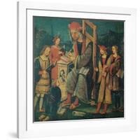 Teacher in the Chair with His Pupils-Amico Aspertini-Framed Giclee Print