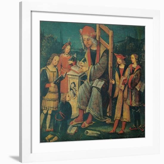 Teacher in the Chair with His Pupils-Amico Aspertini-Framed Giclee Print