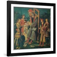 Teacher in the Chair with His Pupils-Amico Aspertini-Framed Giclee Print