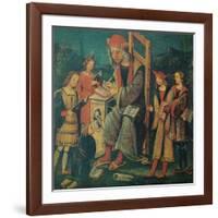 Teacher in the Chair with His Pupils-Amico Aspertini-Framed Giclee Print