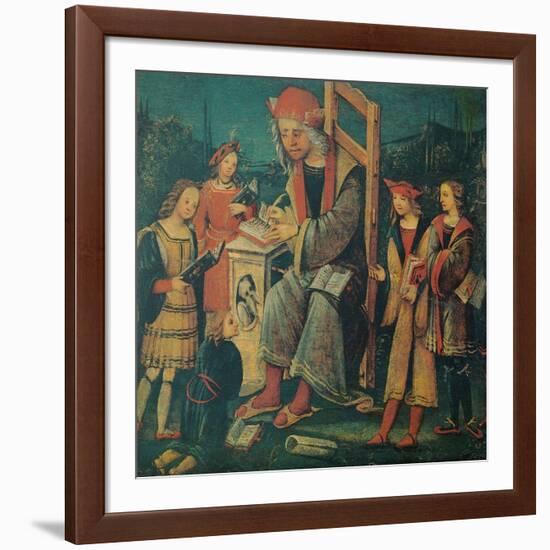 Teacher in the Chair with His Pupils-Amico Aspertini-Framed Giclee Print